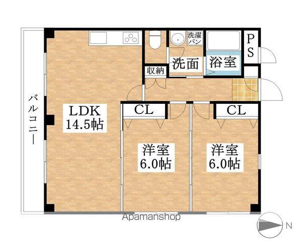 アーバンハイムⅡ(2LDK/3階)の間取り写真