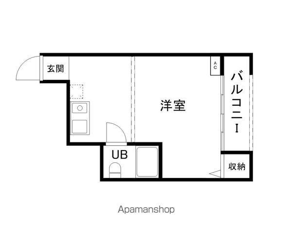 アクアマリン(ワンルーム/2階)の間取り写真