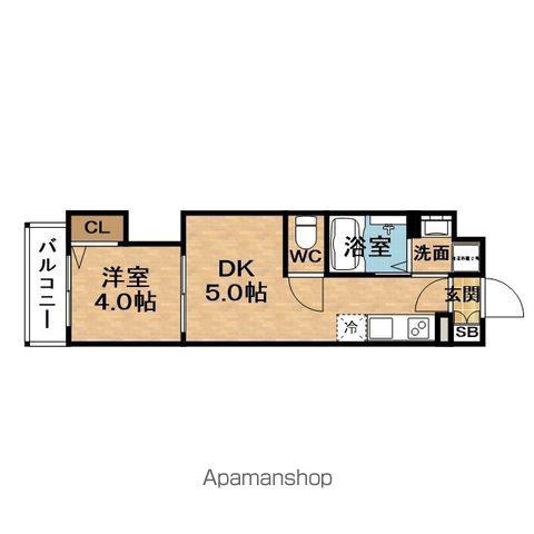 アクシアエム-CITY大阪瑞光(1DK/5階)の間取り写真