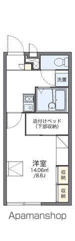 レオパレス城西(1K/1階)の間取り写真