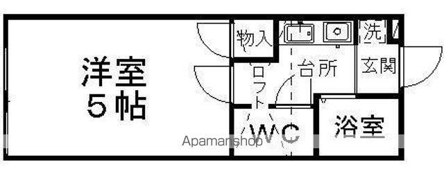 アーバンシティ川内(1K/2階)の間取り写真