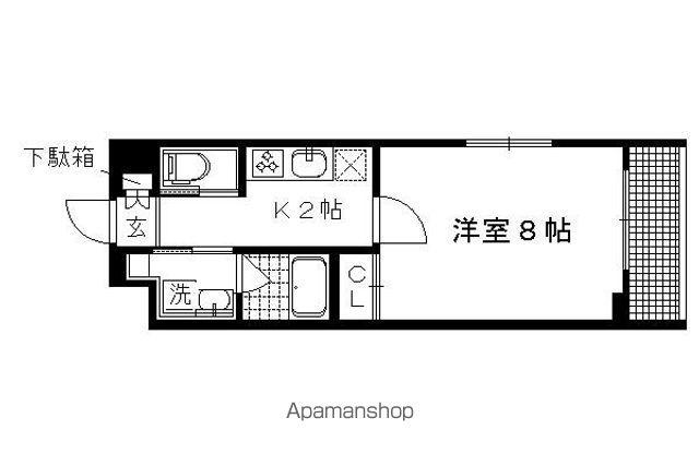 北白川久保田町マンション(1K/1階)の間取り写真
