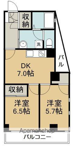 ロイヤルヒルズ中野(2DK/5階)の間取り写真