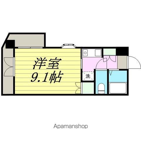 松栄タワーイン宮城野(1K/2階)の間取り写真