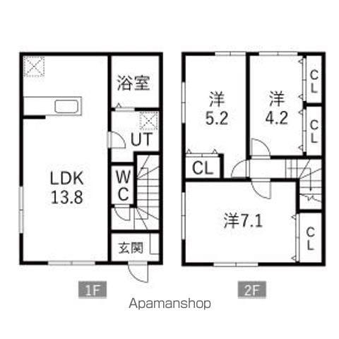 ルミ Ⅱ(3LDK/1階)の間取り写真