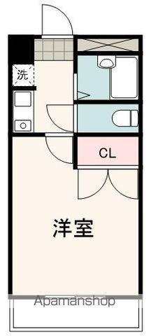 スターチス(1K/2階)の間取り写真