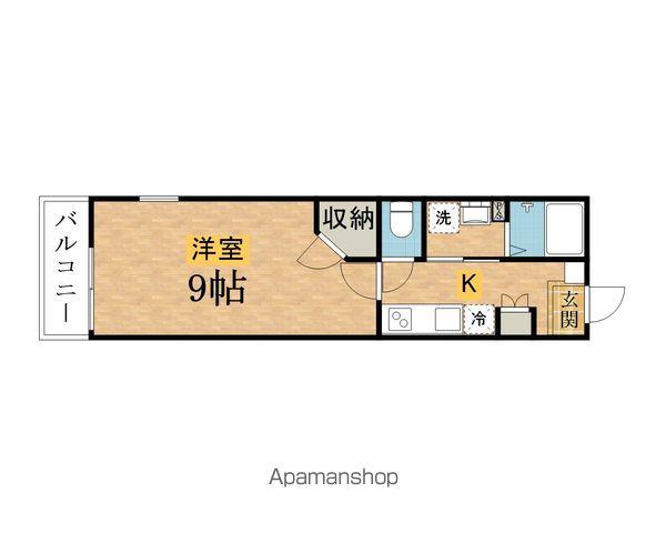 NOSSA散田町(ワンルーム/3階)の間取り写真
