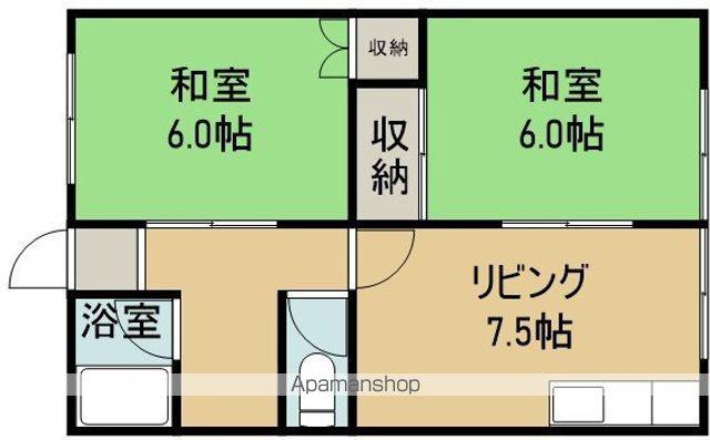 ハイデンス日吉Ⅰ(2DK/2階)の間取り写真