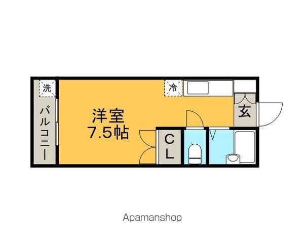 プロスパーヤマシタⅡ(1K/5階)の間取り写真