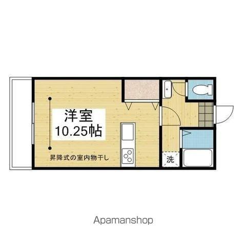 アルト立花(ワンルーム/1階)の間取り写真