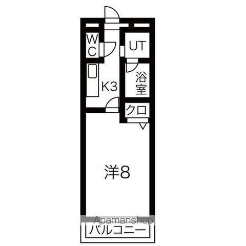 ブランシュピア味美(1K/4階)の間取り写真