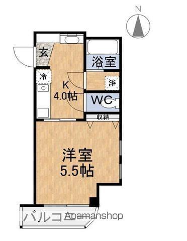 サンコーポラス(1K/4階)の間取り写真