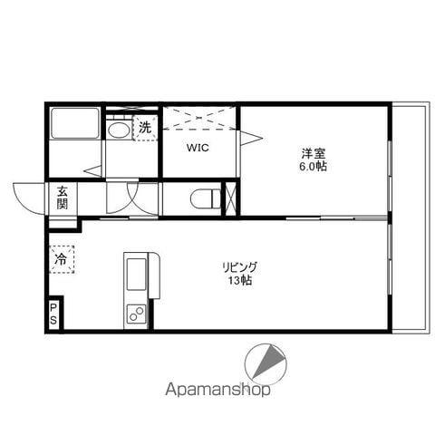 セジュール彦根東山(1LDK/1階)の間取り写真