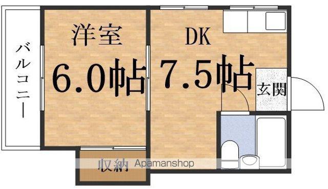 リリアン(1DK/2階)の間取り写真