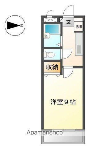 サンコートF(1K/1階)の間取り写真