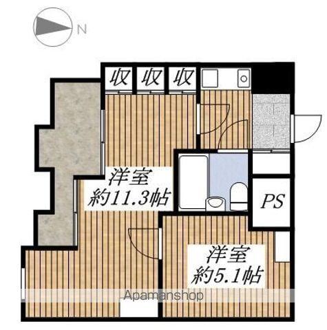 スペランザ・クニタチ(1LDK/3階)の間取り写真