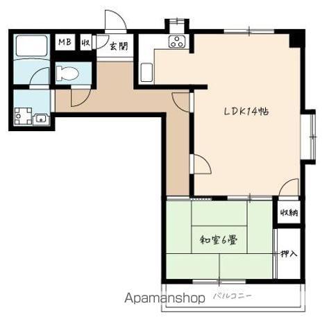 ニューシティーセブン(1LDK/3階)の間取り写真