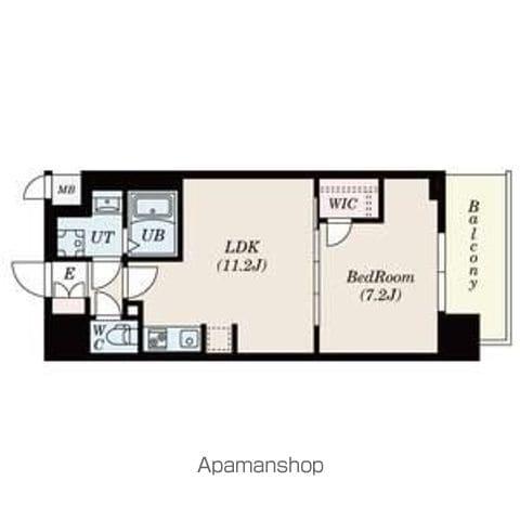 S-RESIDENCE日本橋QUALIER(1LDK/4階)の間取り写真