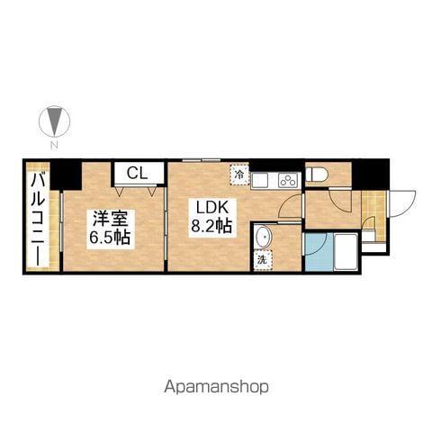 リップルズ(1LDK/8階)の間取り写真