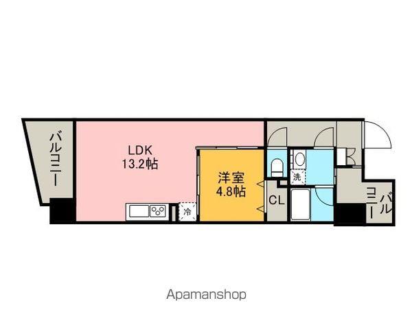 ザ・グラッシーズ(1LDK/2階)の間取り写真
