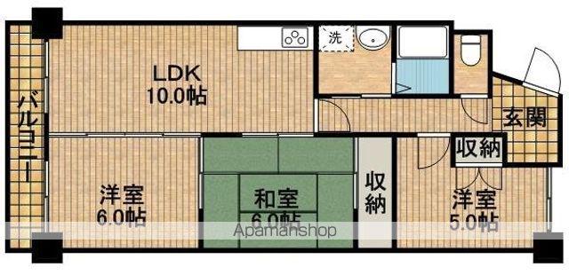 シティプレイス(3LDK/4階)の間取り写真