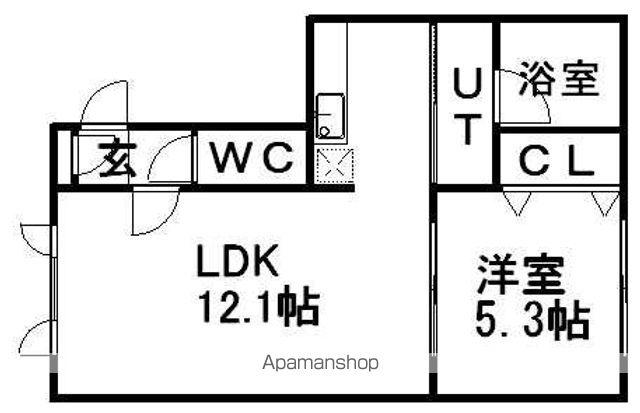 ロゼッタ本通(1LDK/4階)の間取り写真