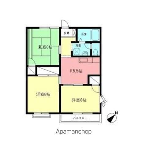 エイムⅠ(3K/2階)の間取り写真