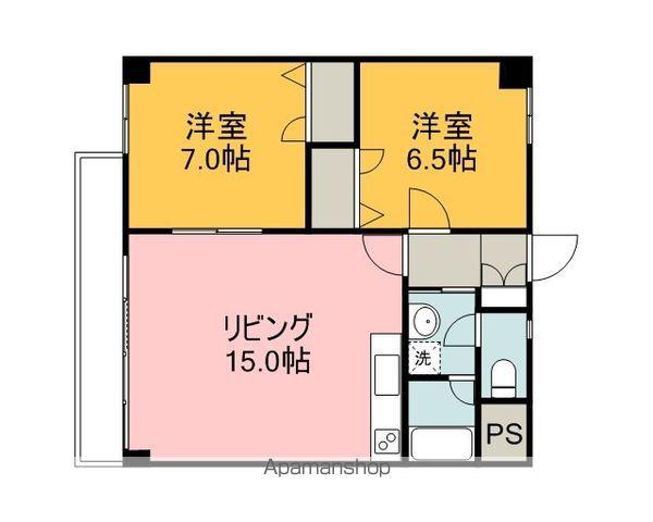 ラ・ロトス(2LDK/2階)の間取り写真