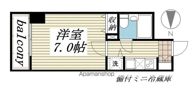 ライオンズマンション橦木(1K/7階)の間取り写真