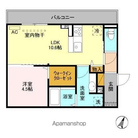 フォルテア A(1LDK/3階)の間取り写真