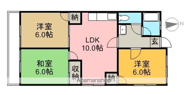 アーバンコート中須賀(3LDK/3階)の間取り写真