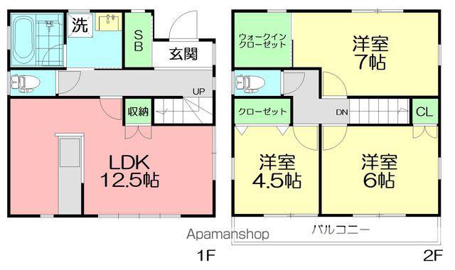 東海道本線 鴨宮駅 徒歩9分 2階建 築6年(3LDK)の間取り写真