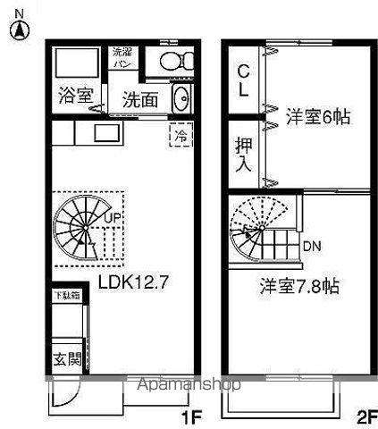 みなみ風(2LDK)の間取り写真