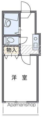 スマイル手城(1K/1階)の間取り写真