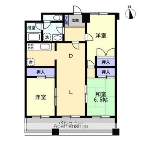 ダイアパレス丸の内(3LDK/8階)の間取り写真