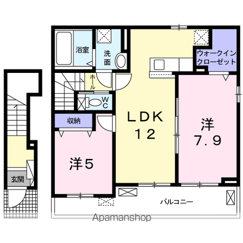 RIRIA7 8(2LDK/2階)の間取り写真