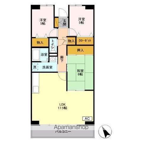 エスポワール八千代(3LDK/6階)の間取り写真