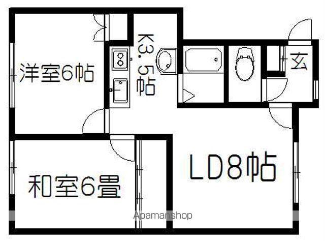 サンシャイン21B(2LDK/2階)の間取り写真