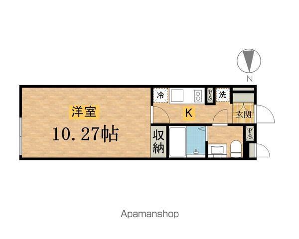 LUCENT COURT子安町(1K/3階)の間取り写真
