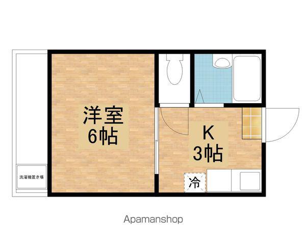 鹿島屋ビル(1K/3階)の間取り写真