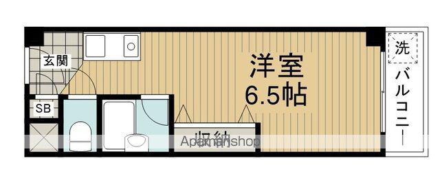 パレスコート石橋(1K/2階)の間取り写真