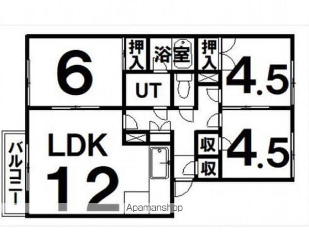 ハイツふじ(3LDK/2階)の間取り写真
