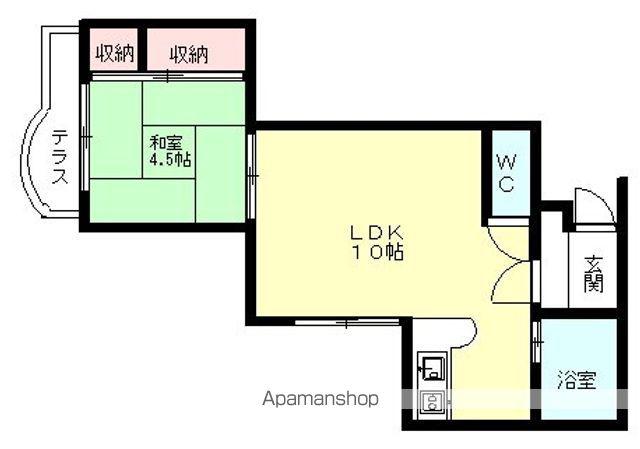 FISTA駅南(1LDK/4階)の間取り写真