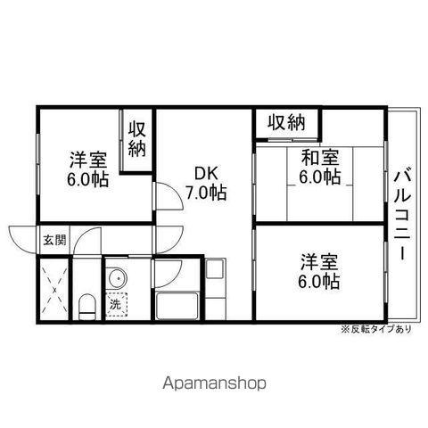 NASU1ビル(3DK/7階)の間取り写真