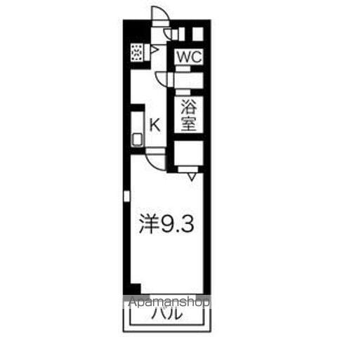 アビタシオンサクラ(1K/4階)の間取り写真