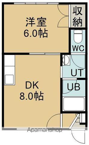 ファースト富岡(1DK/3階)の間取り写真