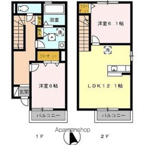 鳴門線 鳴門駅 徒歩16分 2階建 築18年(2LDK)の間取り写真