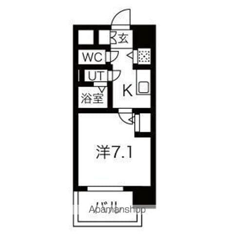 エスリード千種パークフロント(1K/10階)の間取り写真