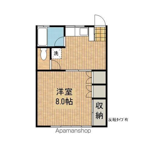 サンパレスK&K(1K/2階)の間取り写真