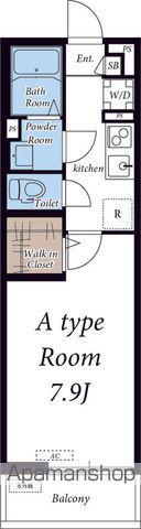 グレイス流山(1K/1階)の間取り写真